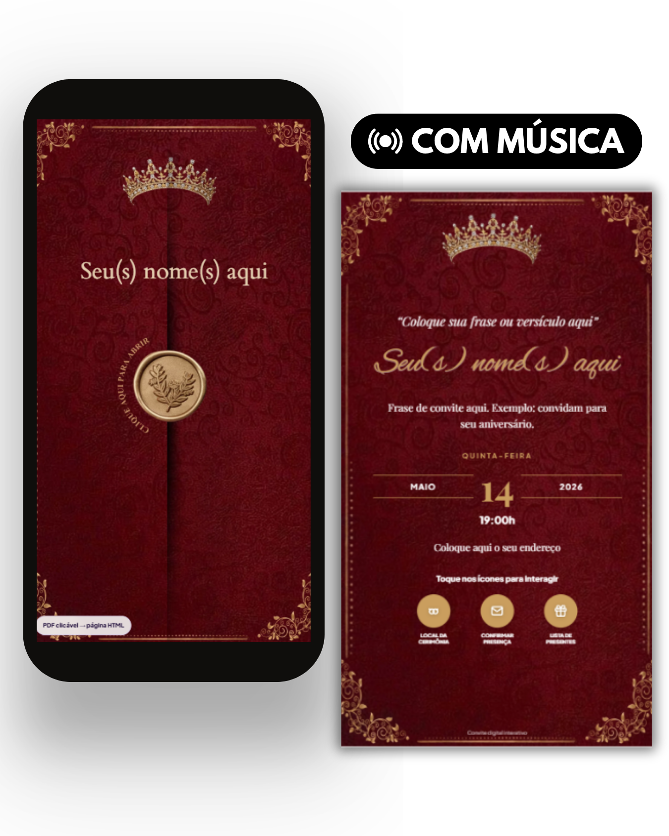 Vinha e Dourado de Luxo